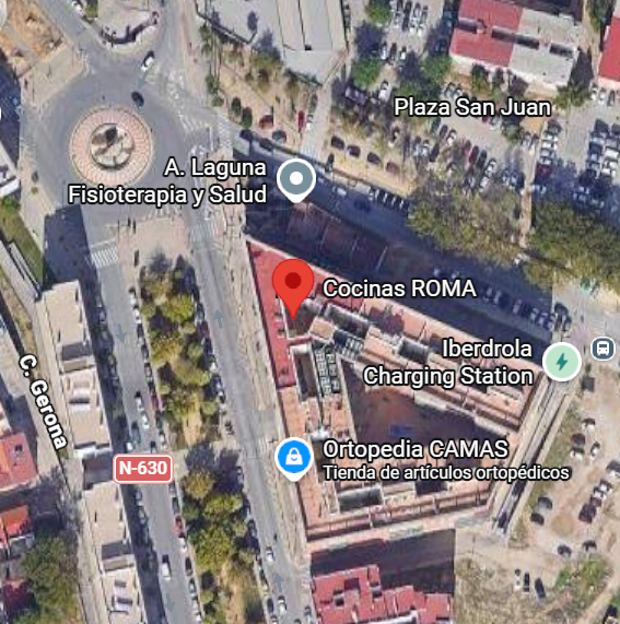 Mapa de ubicación de Cocinas Roma