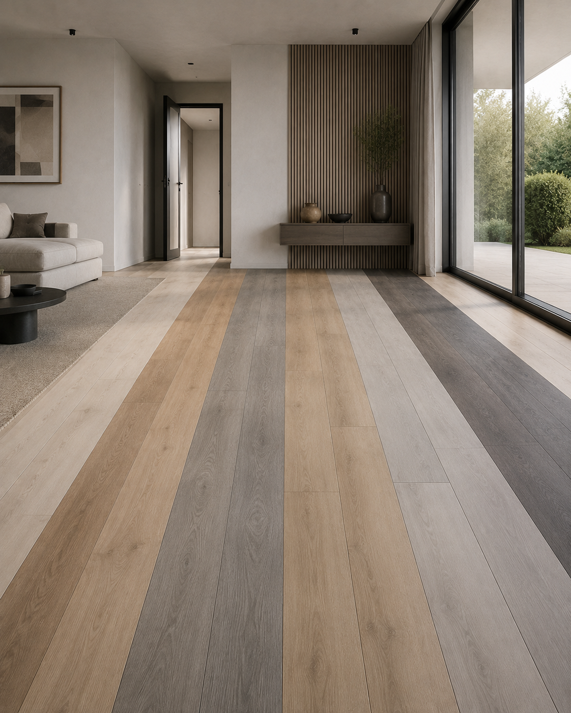 Instalación de suelo de parquet y vinílico